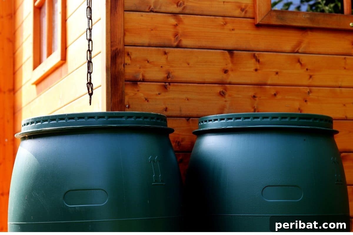 5 Easy Steps to Build a Rain Barrel for Your Garden 2 2 black barrels