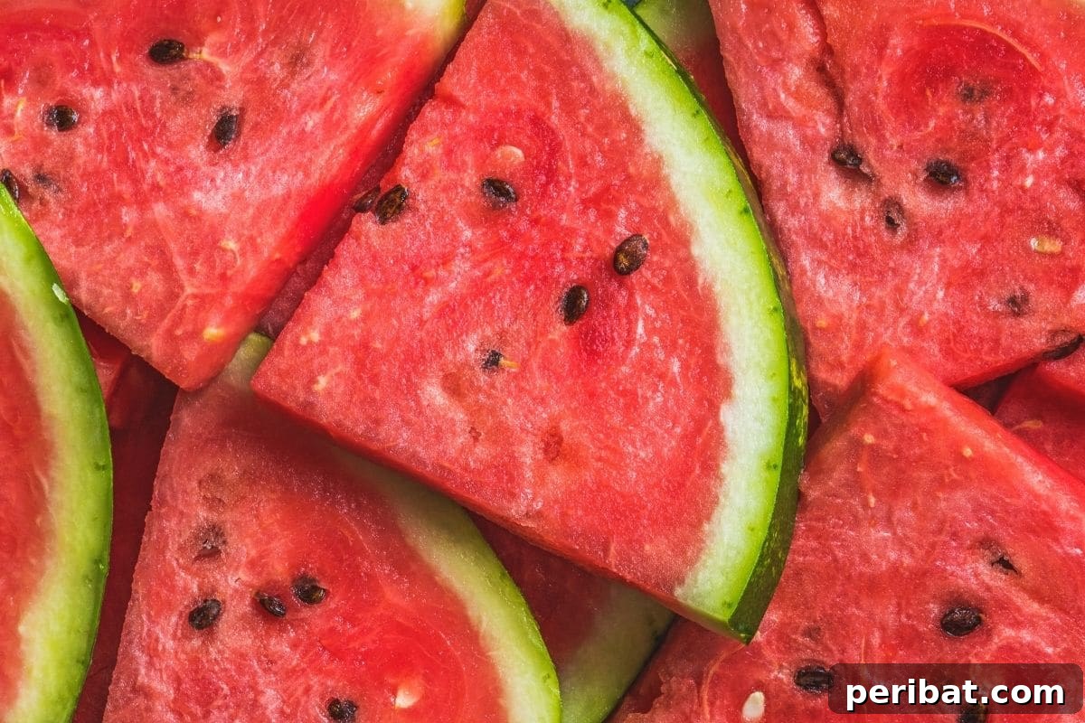delicious watermelon with seeds