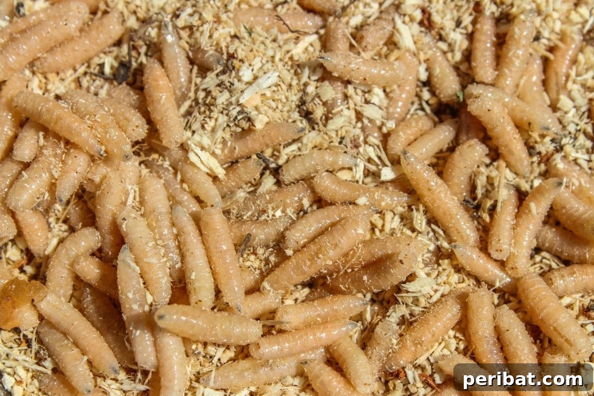 13 Clever Tea Bag Uses for a Healthier Garden 9 Close-up of root maggots, showing a common garden pest.