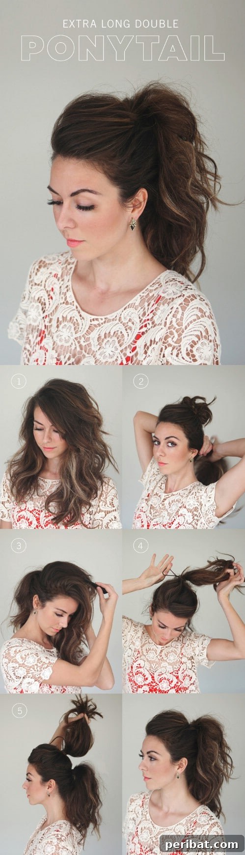 Achieve a voluminous ponytail with this easy faux full ponytail trick
