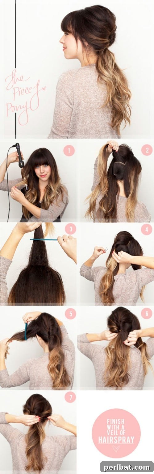Discover the elegant and sculptural sectioned ponytail for a beautifully styled look