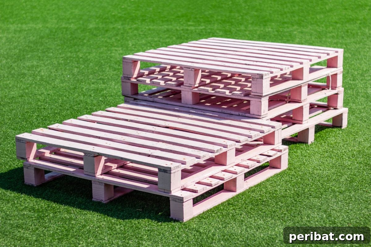 Unlock Your Pallet Garden's Potential: 11 Essential Hacks 6 pink painted pallet in the green grass
