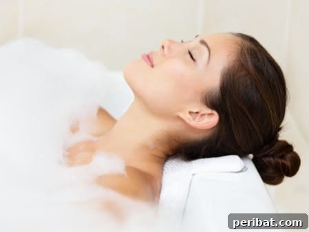 Enjoying a relaxing bath with Epsom salt after a long day