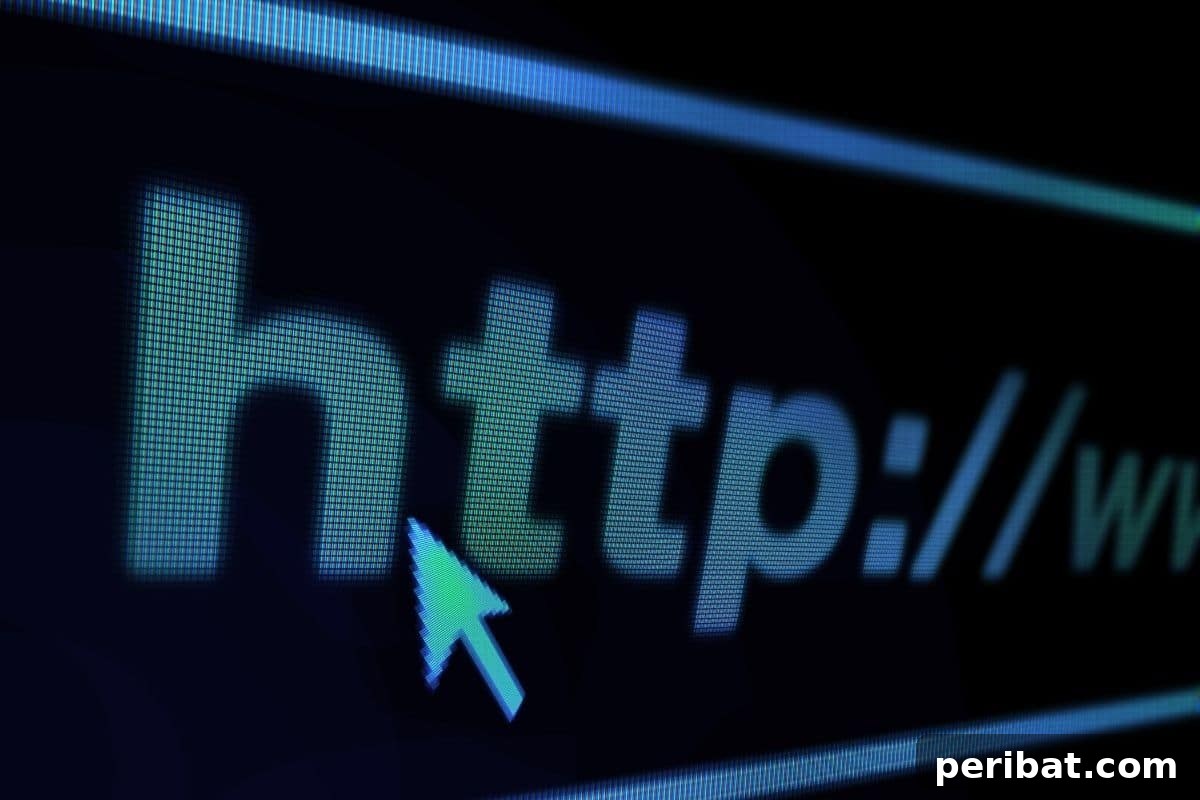pointing arrow on http of a website