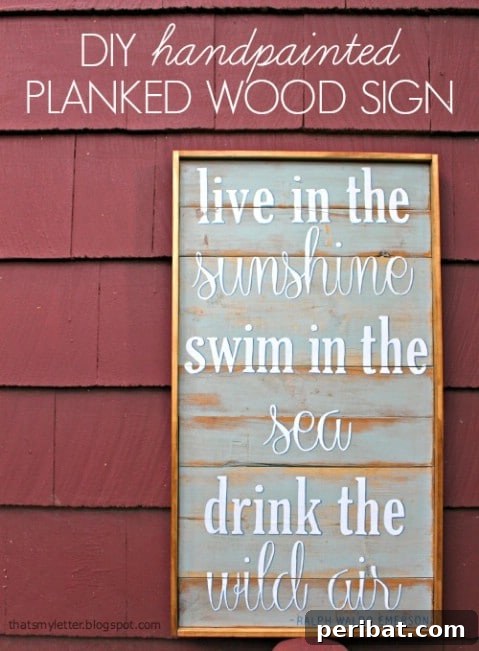 Craft Your Message: 37 DIY Lettering & Word Art Tutorials 23 Plank Sign