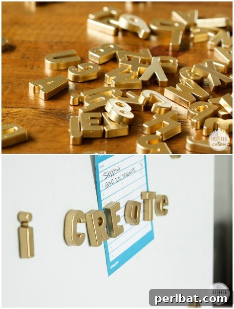 Craft Your Message: 37 DIY Lettering & Word Art Tutorials 4 Magnetic Fridge Letters