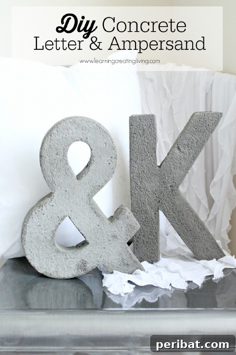 Craft Your Message: 37 DIY Lettering & Word Art Tutorials 38 Concrete Letters