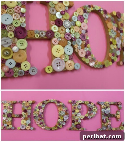 Craft Your Message: 37 DIY Lettering & Word Art Tutorials 5 Button Madness