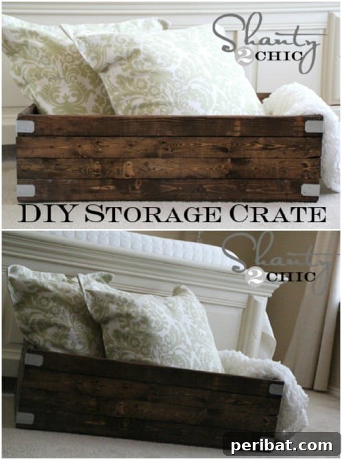 Quick and Easy DIY Wood Storage Crate
