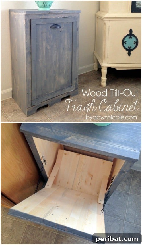 DIY Tilt-Out Trash Can Cabinet