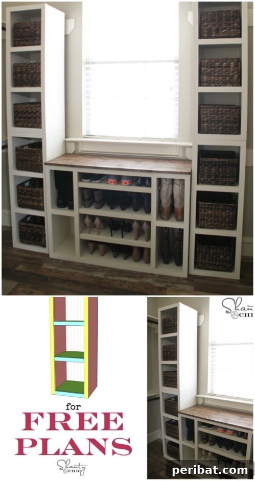 Organized Modular Rustic Shoe Storage Cubbies