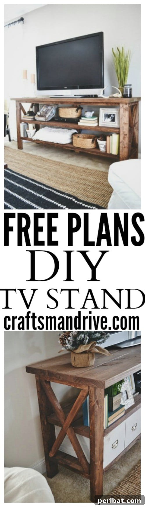 Old-Fashioned Rustic Media Console