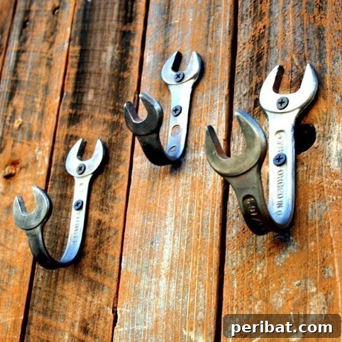 DIY Wrench Wall Hooks