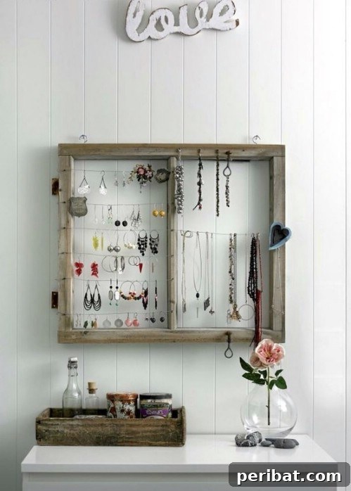 Window Frame Jewelry Storage