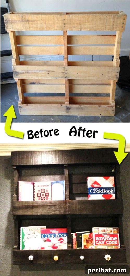 Functional Upcycled Wood Pallet Shelves