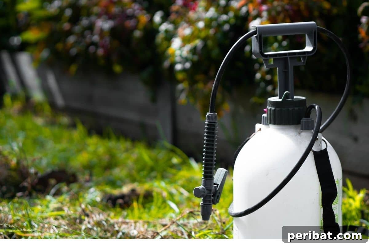 pesticide in the garden