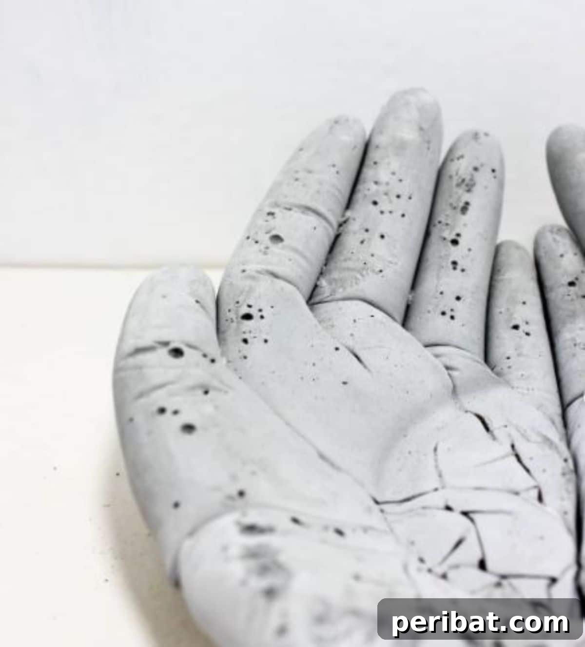 Craft Your Own Concrete Hand Planter 6 cured handshaped cement planter