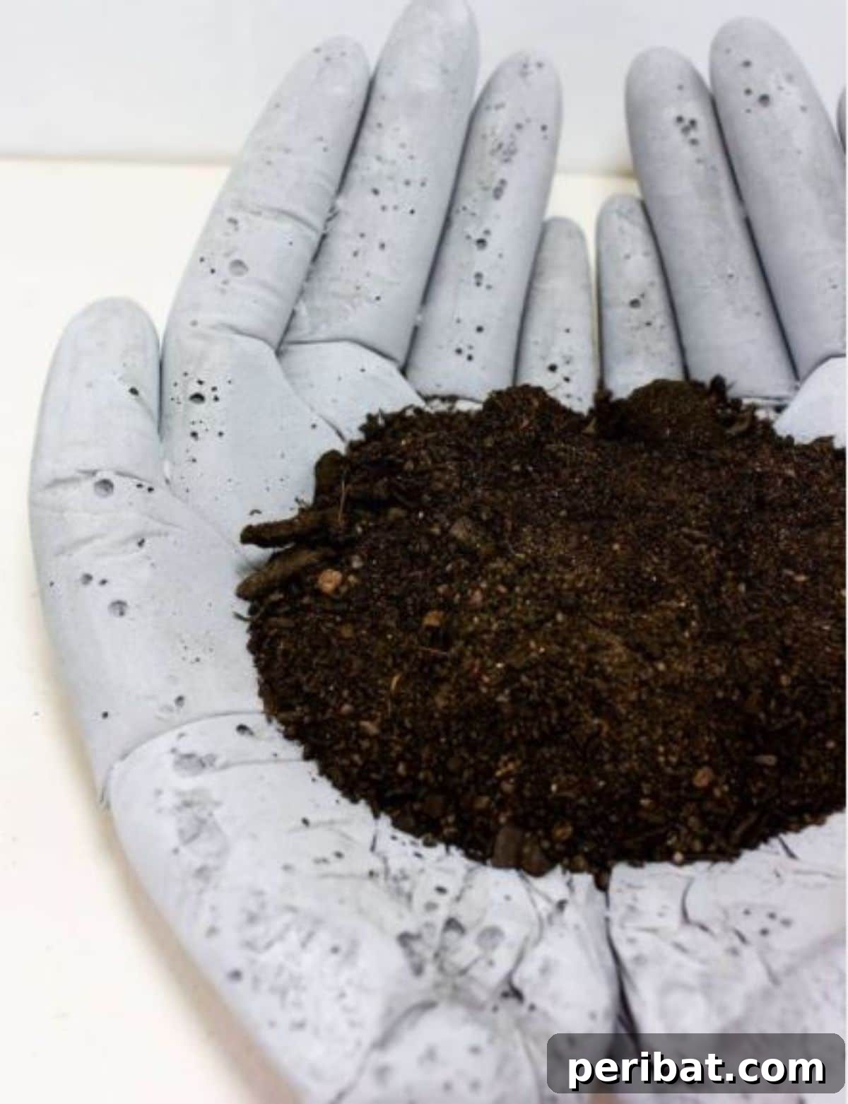 Craft Your Own Concrete Hand Planter 7 hand planter with soil for planting