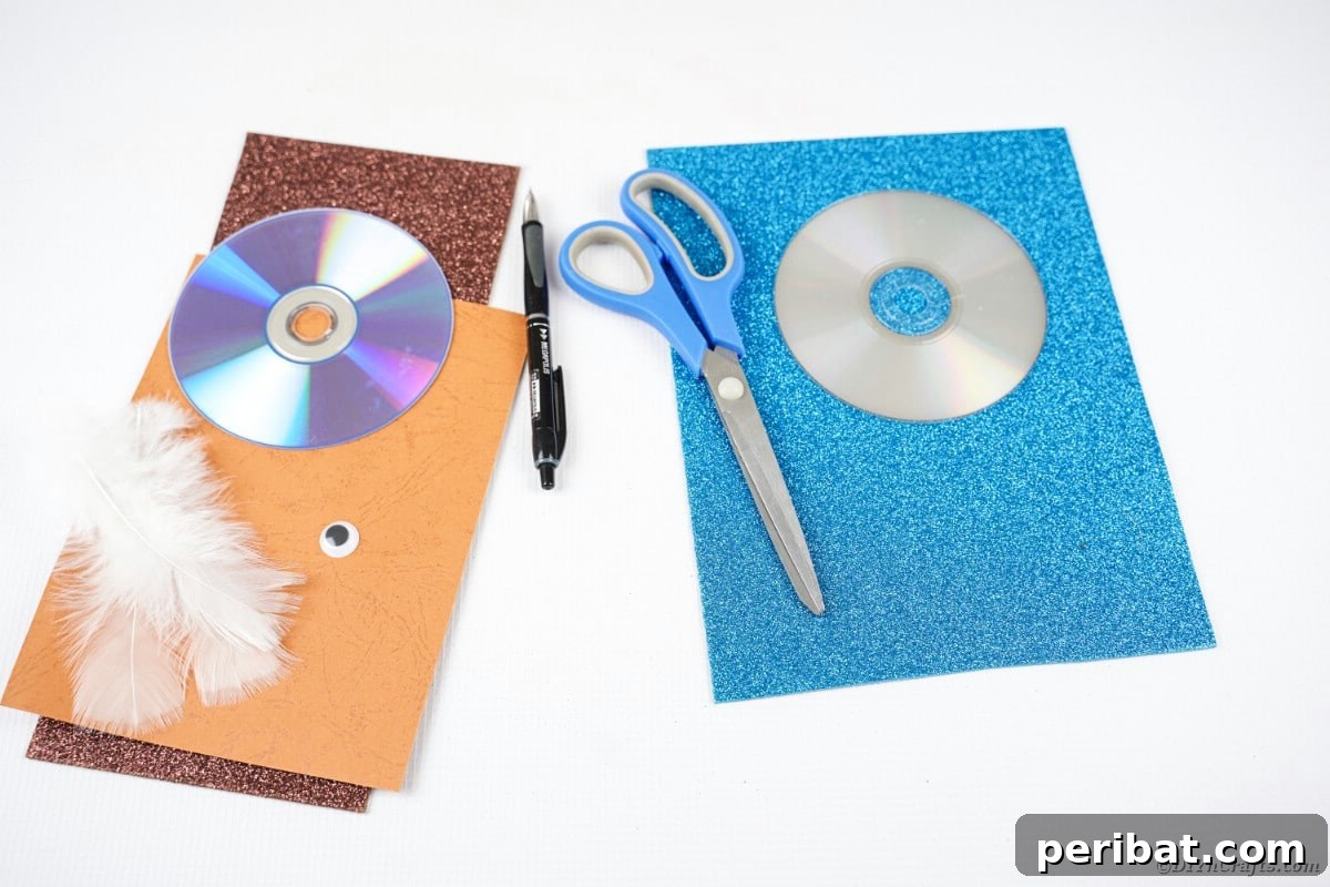 Crafting Whimsical Fish and Bird Decor from Old CDs 9 Supplies for CD animals