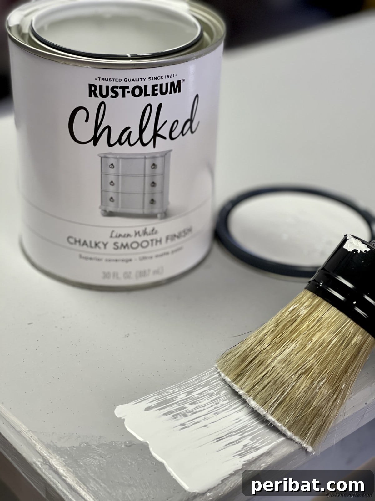 Painting bench white