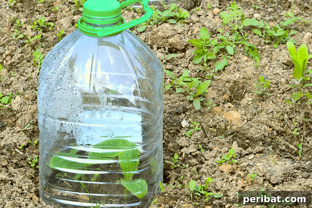 Upcycled Garden Cloches: Clever Ways to Shield Your Plants 4 empty plastic jug cloche