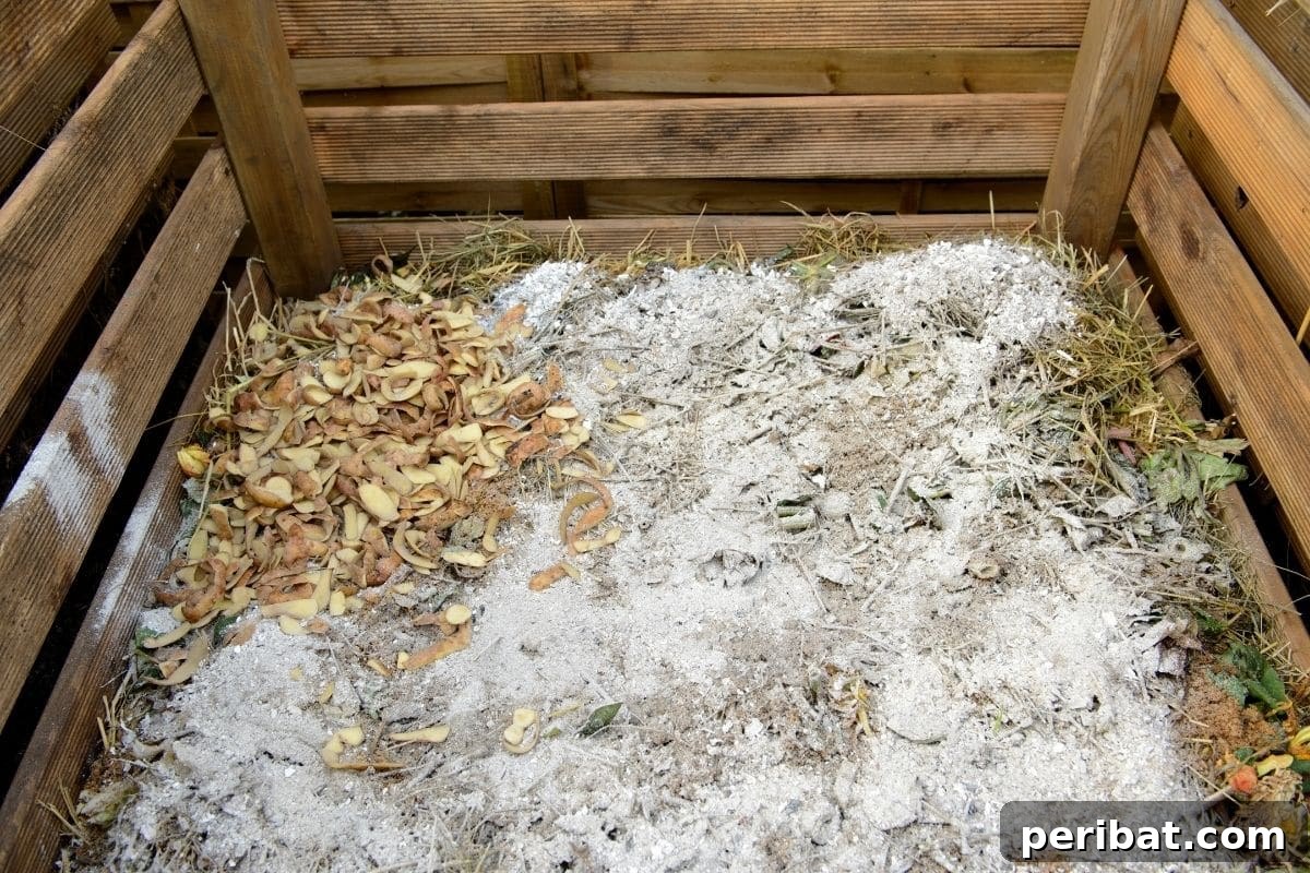 Boost Your Garden: 5 Wood Ash Uses and Storage Guide 6 Wood ash on top of a compost pile