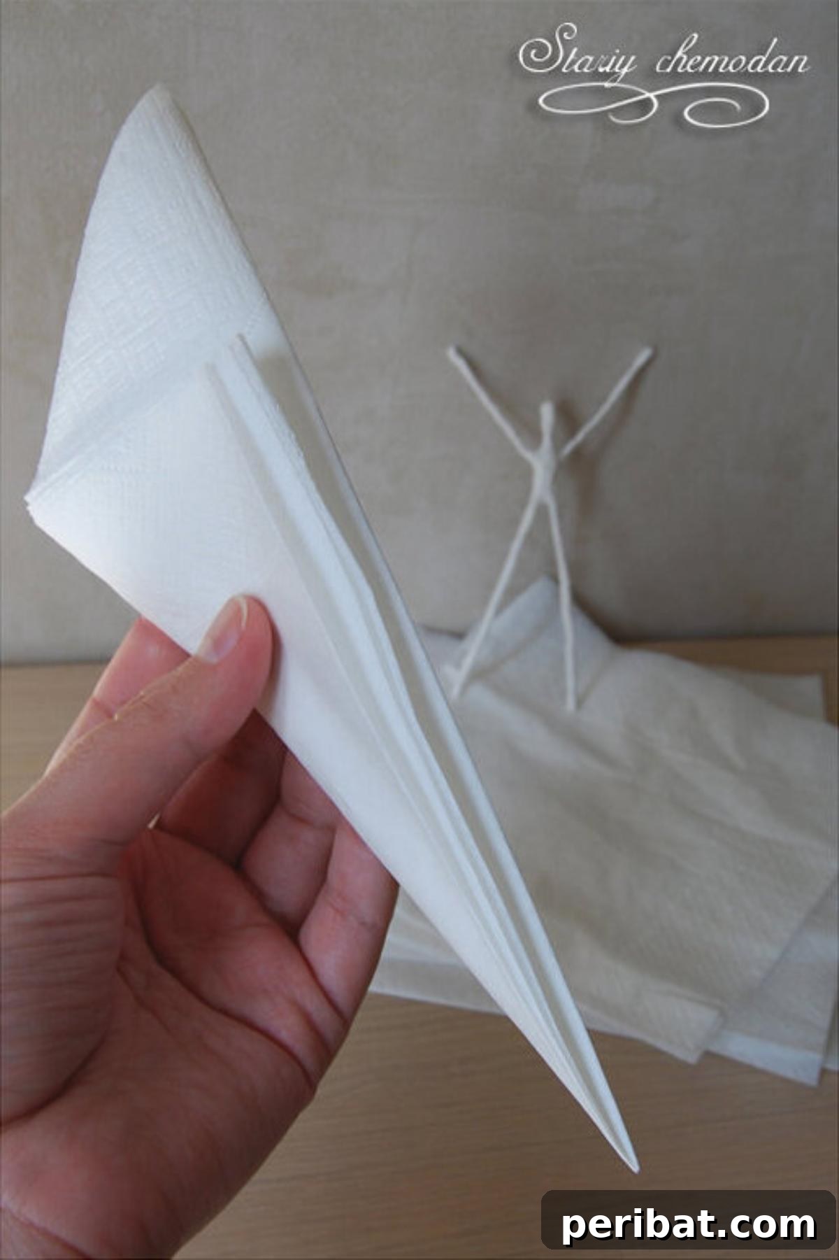 Transform Wire and Napkins into Dancing Ballerinas 6 Step 4 - How to Make Dancing Ballerinas from Wire and Napkins: Applying Starch Paste and Wrapping