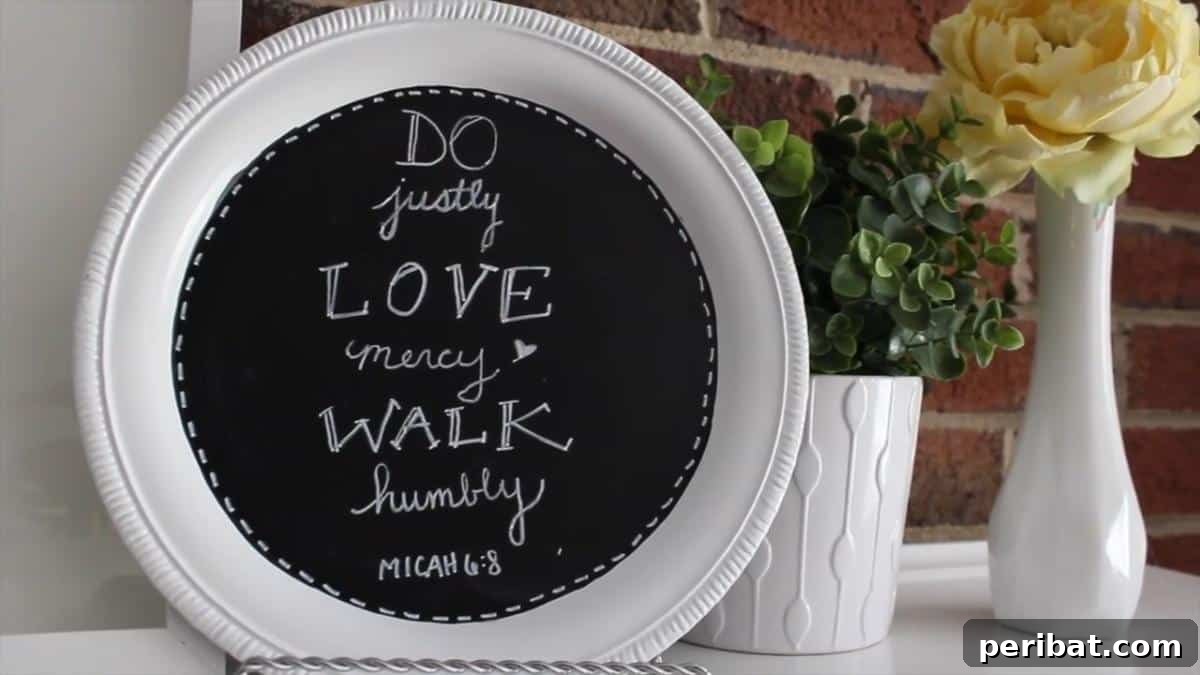 Designer Decor on a Dollar Store Budget: 4 Simple DIY Projects 4 DIY Chalkboard Plate from Dollar Tree