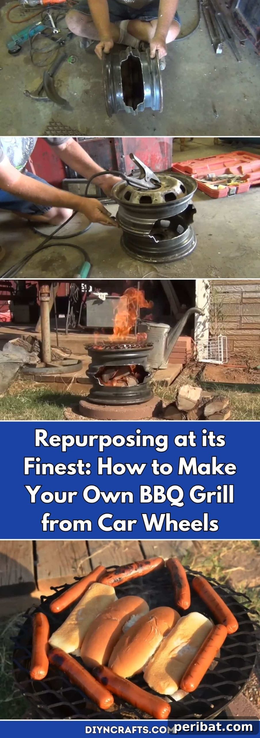 Dönüşüm Sanatı: Oto Jantından Mangal Yapımı 2 Repurposing at its Finest: How to Make Your Own BBQ Grill from Car Wheels