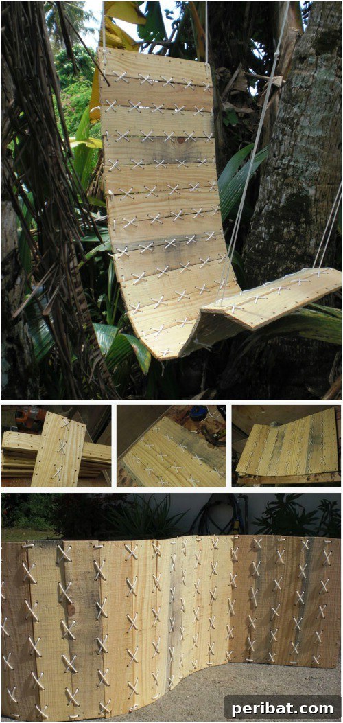 35 Creative Outdoor Pallet Ideas for Every DIY Skill Level 12 Unique Pallet Hanging Chair