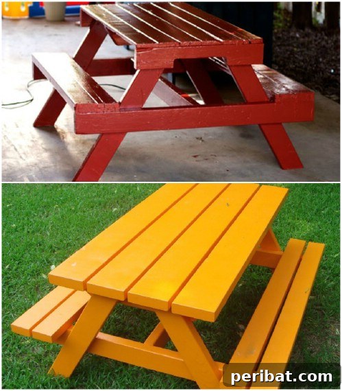 35 Creative Outdoor Pallet Ideas for Every DIY Skill Level 25 Pallet Kids Picnic Table