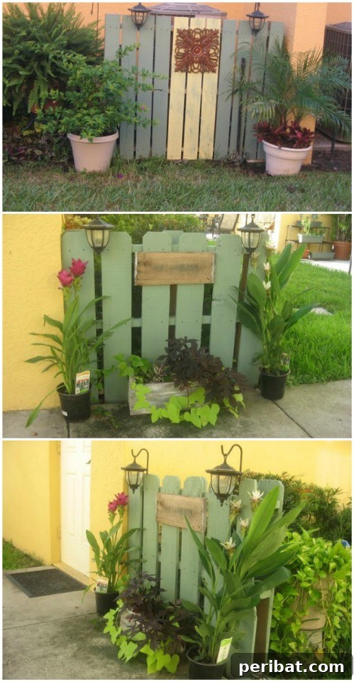 35 Creative Outdoor Pallet Ideas for Every DIY Skill Level 26 Pallet Mini Fence for Hiding AC Unit