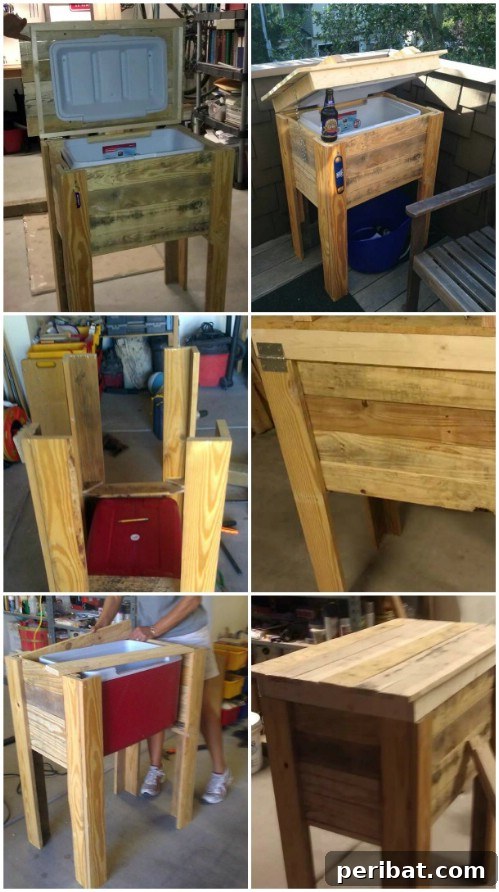35 Creative Outdoor Pallet Ideas for Every DIY Skill Level 30 Pallet Cooler Stand with Storage
