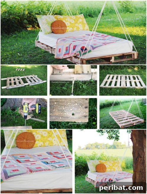 35 Creative Outdoor Pallet Ideas for Every DIY Skill Level 4 DIY Pallet Swing Bed for Relaxation