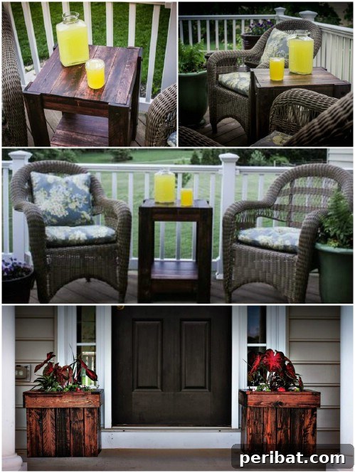 35 Creative Outdoor Pallet Ideas for Every DIY Skill Level 9 Pallet End Table with Integrated Planters