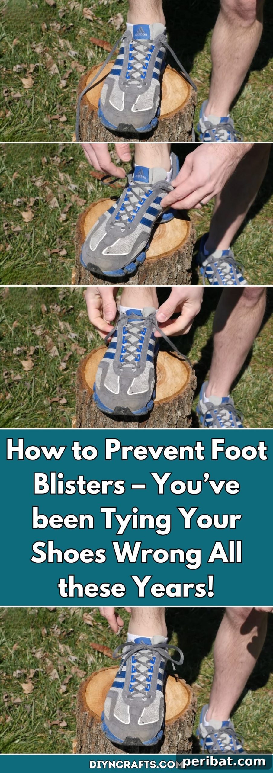 Unlock Comfort: The Ultimate Guide to Preventing Foot Blisters with the 'Heel Lock' Lacing Technique. A detailed image showing proper shoe lacing for blister prevention.