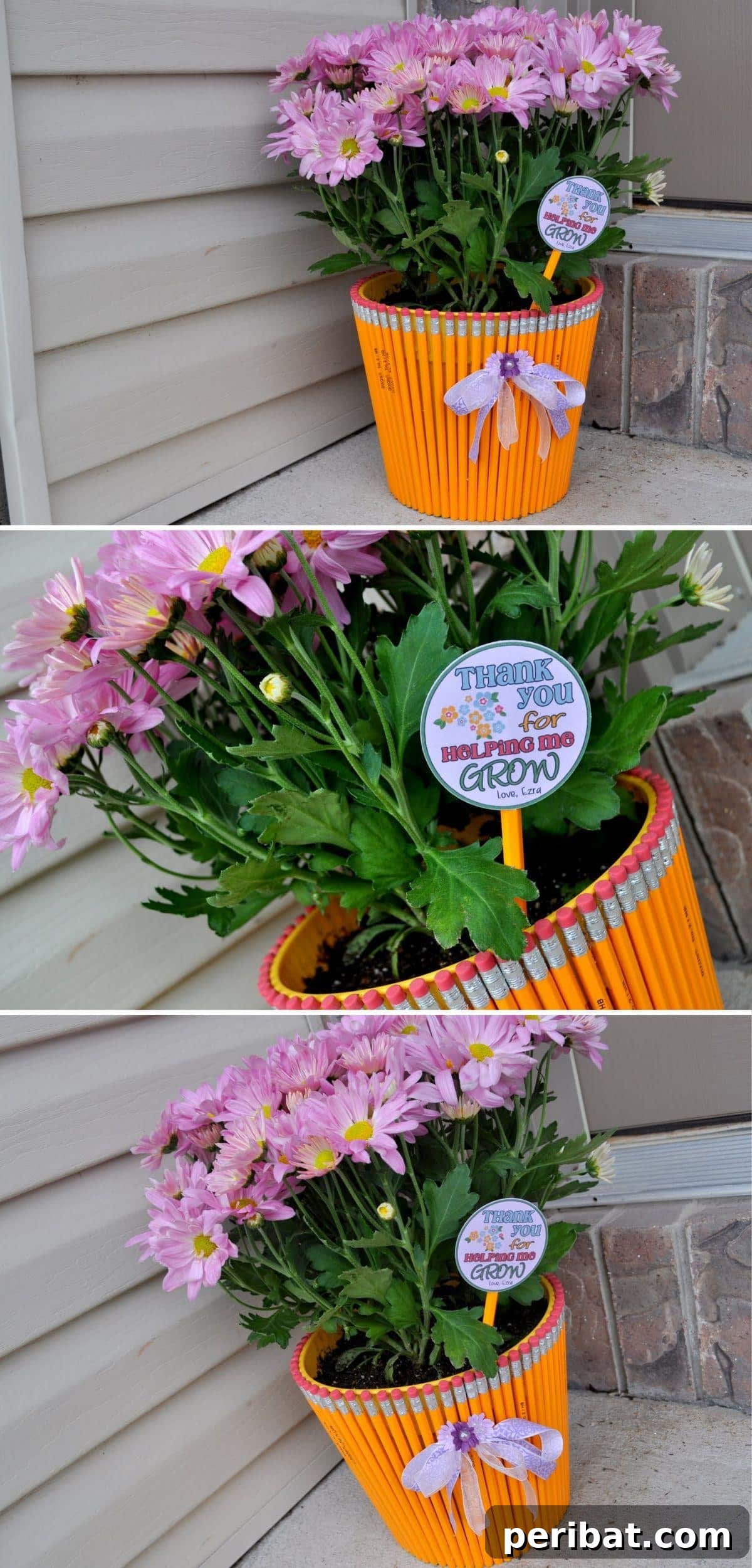 27 Terracotta Crafts to Elevate Your Outdoor Decor 4 Terra cotta pencil pots collage, featuring pots decorated with pencils and vibrant paint.