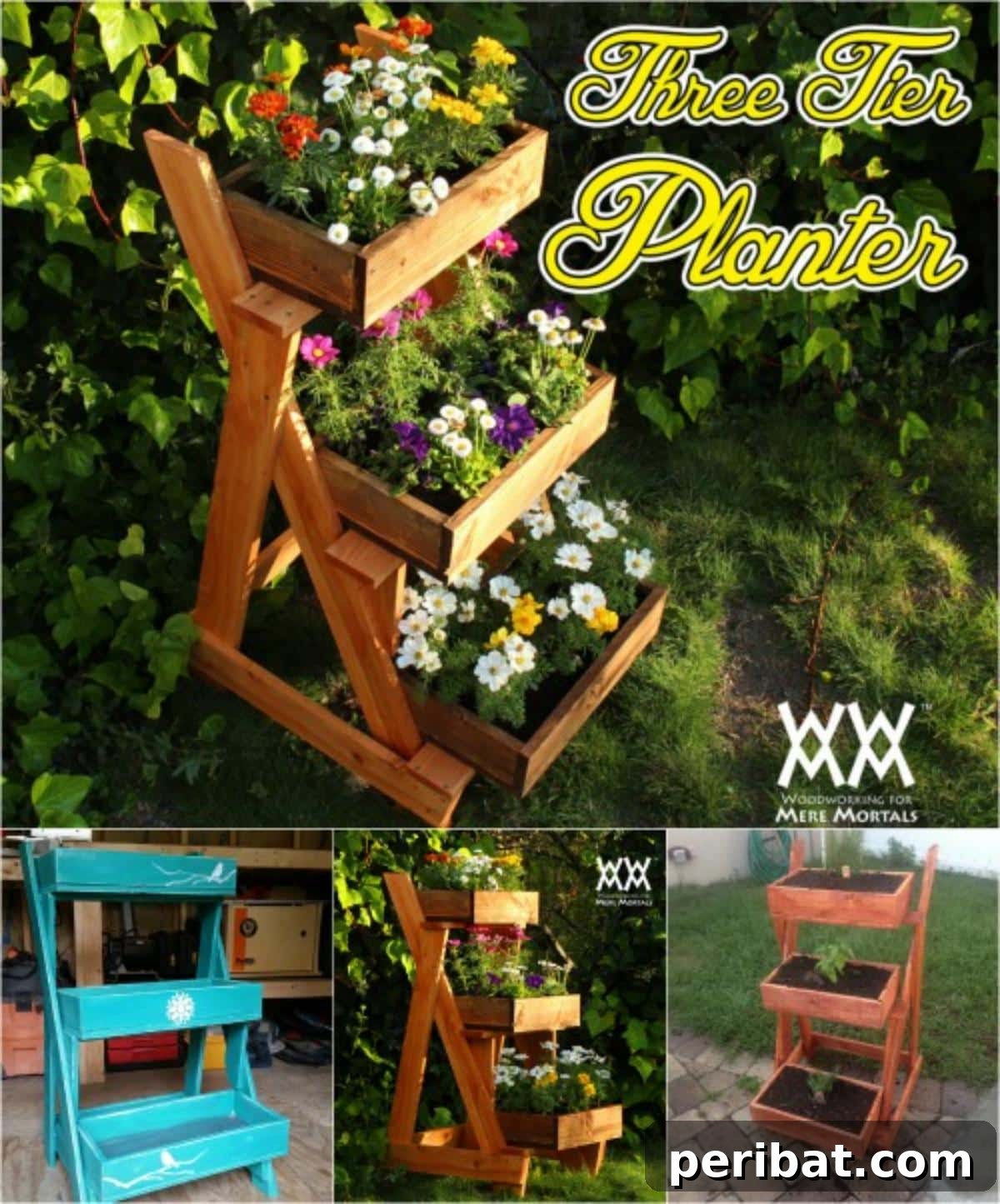Easy Outdoor Project: Stunning 3-Tier Planter made from Limited Supplies - DIY Garden Project