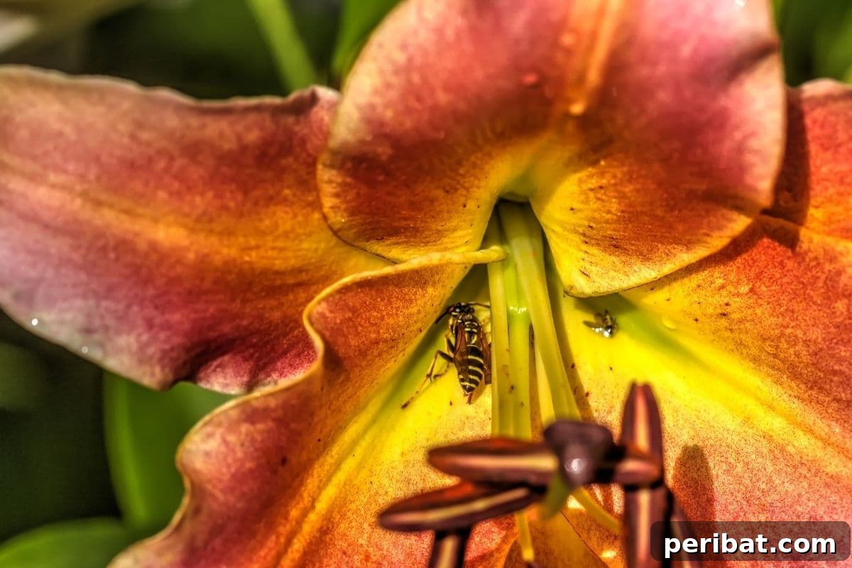 11 Natural Pest Control Powerhouses for Your Garden 11 Tiny braconid wasps meticulously laying eggs on the petals of a flower.