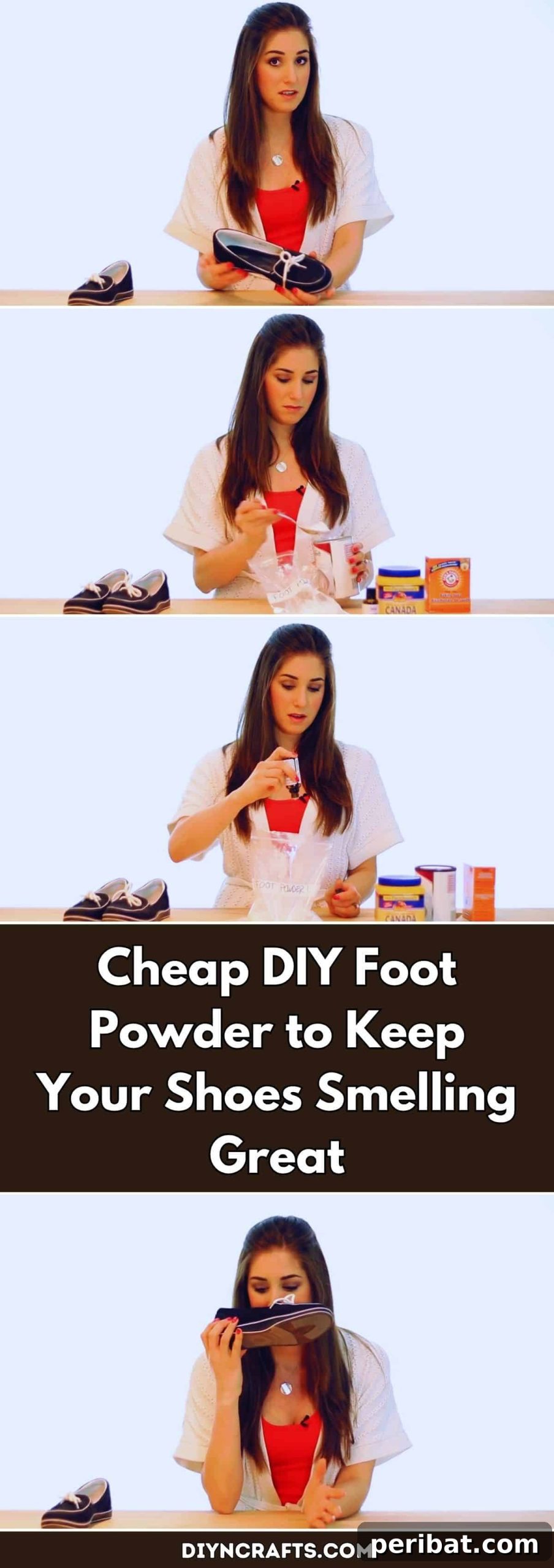 Bütçe Dostu Ev Yapımı Pudra ile Ayakkabılarınız Ferah Kalsın 2 Cheap DIY Foot Powder to Keep Your Shoes Smelling Great pinterest image