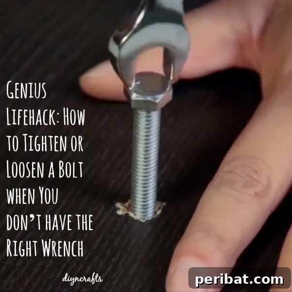 Tighten or Loosen Any Bolt Without the Perfect Wrench 2 Genius Lifehack: How to Tighten or Loosen a Bolt when You don’t have the Right Wrench...