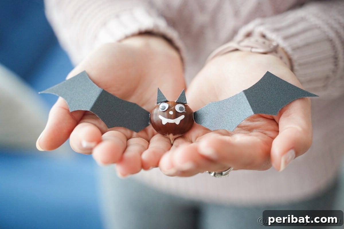 Chestnut bat in hands