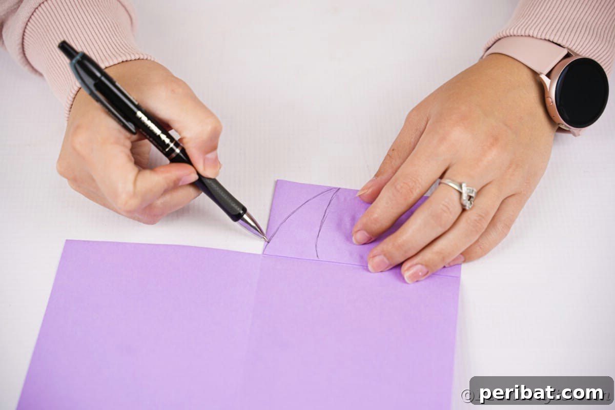 Fan-tastic Hedgehog Craft for Kids 23 Hand drawing shape onto paper