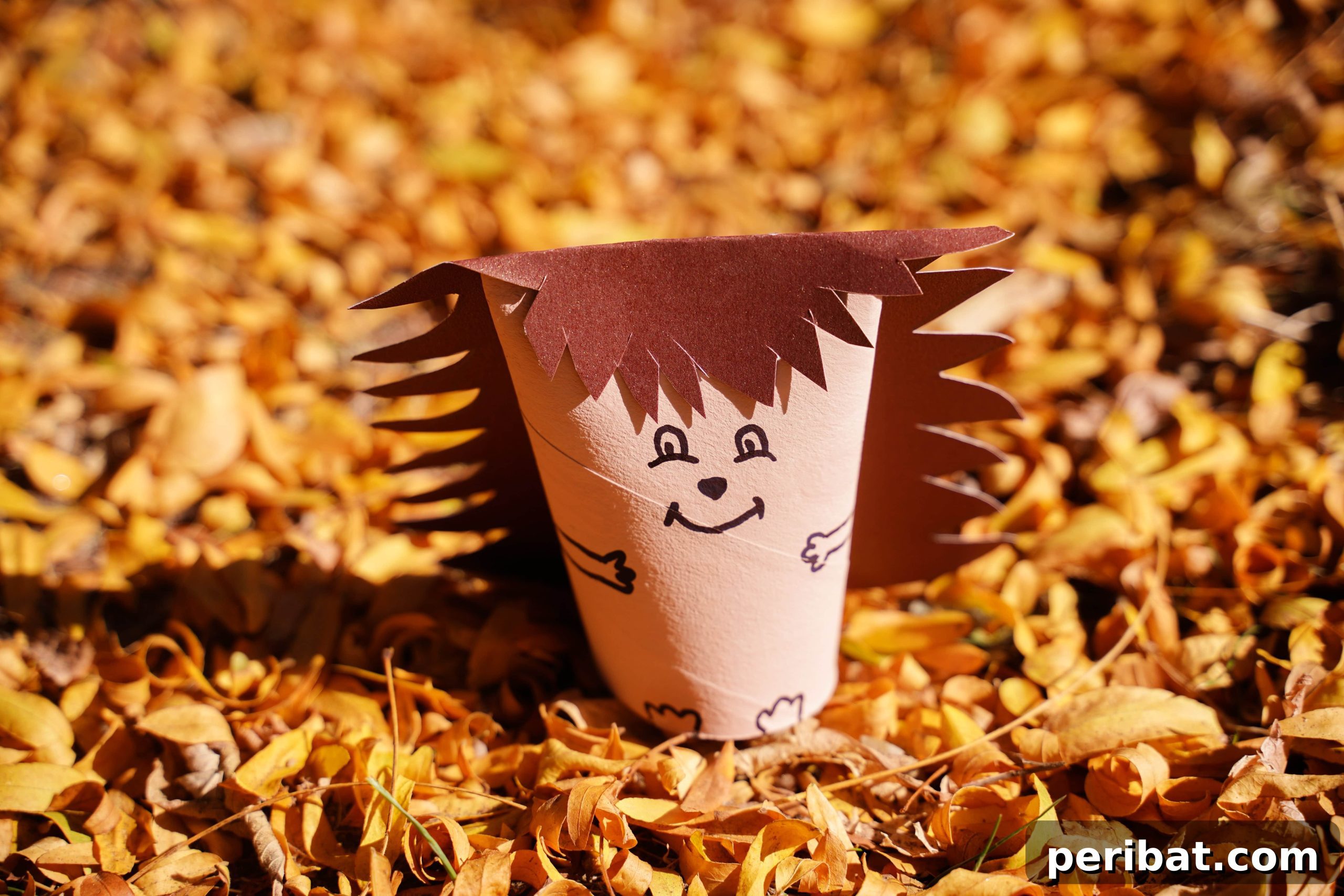 Charming Toilet Paper Roll Hedgehogs for Autumn 22 Paper roll hedgehog on yellow leaves