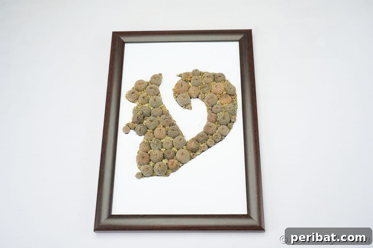 Charming Framed Squirrel with Acorn Cap Wall Decor 15 Framed acorn cap squirrel on white table