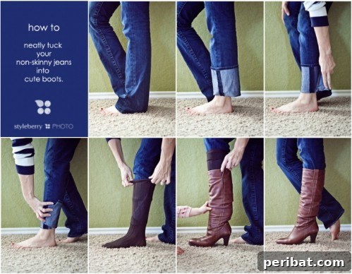 Tucking Non-Skinny Jeans in Boots