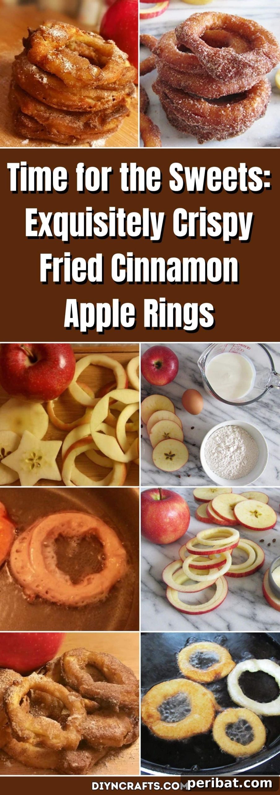 Time for the Sweets: Exquisitely Crispy Fried Cinnamon Apple Rings pinterest image