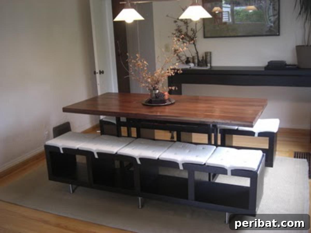 DIY Modern Dining Benches from Modular Shelving 2 Awesome DIY Dining Benches Made from Shelving Units