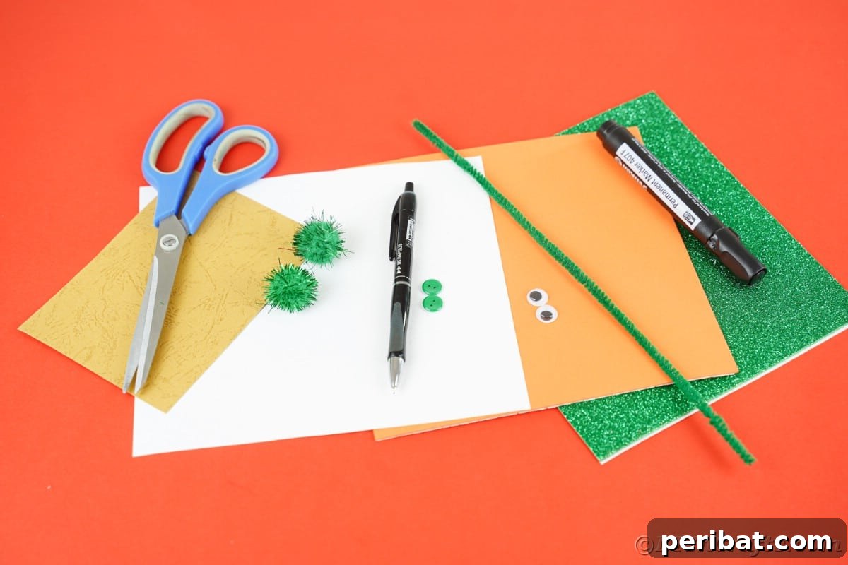 Simple Snowman Christmas Card Craft for Children 8 paper scissors pens and googlye yes on red table
