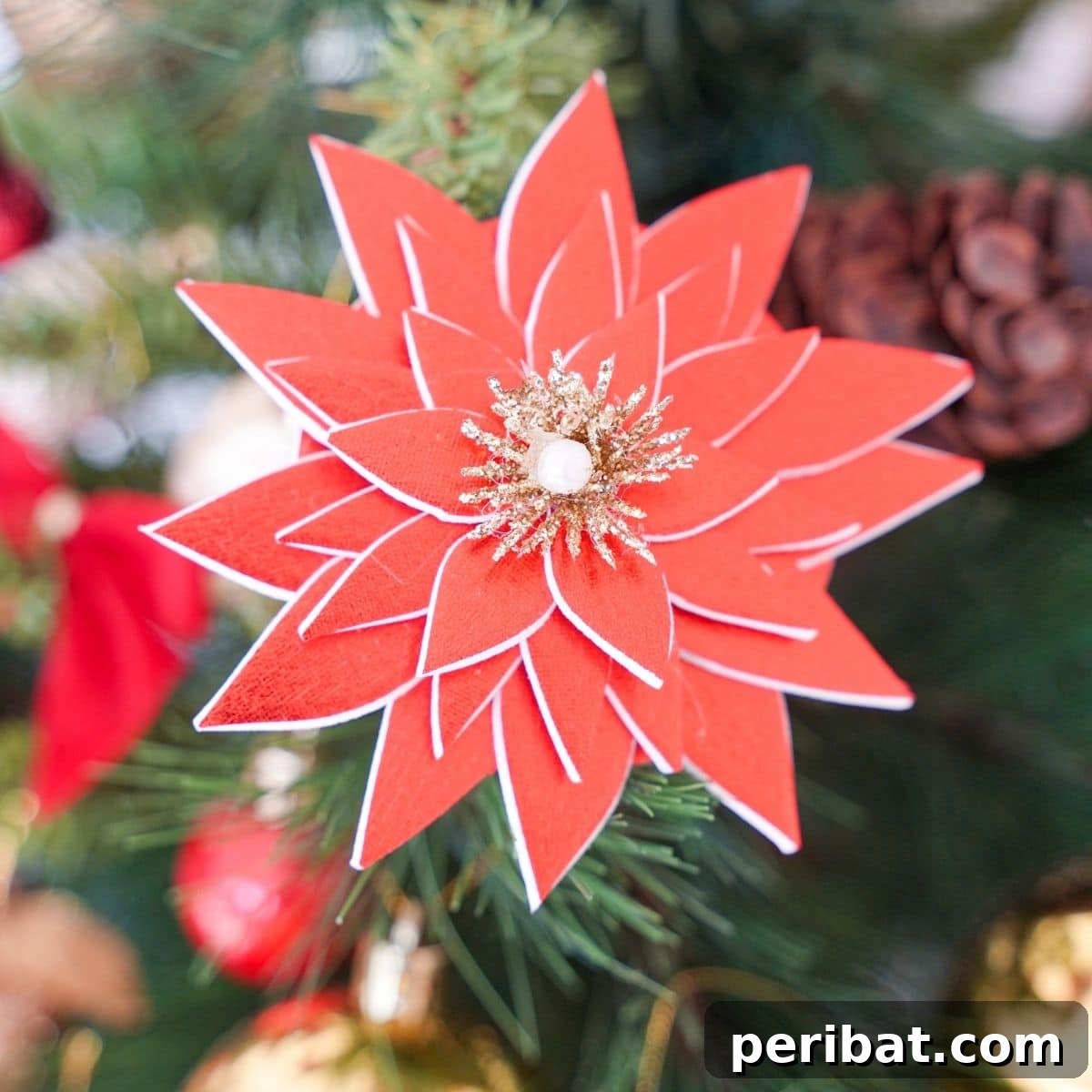 DIY Foam Poinsettia Flower Pin or Decoration